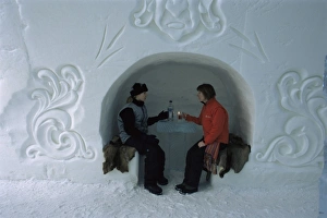 Quebec Prints: Ice bar, Ice Hotel, Quebec, Quebec, Canada, North America