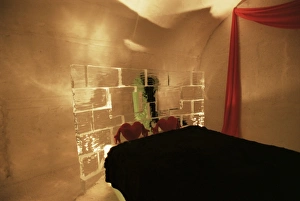 Ice bedroom, Ice Hotel, Quebec, Quebec, Canada, North America