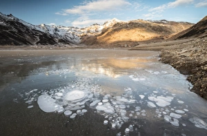 Ice bubbles, Montespluga, Chiavenna Valley, Sondrio province, Valtellina, Lombardy