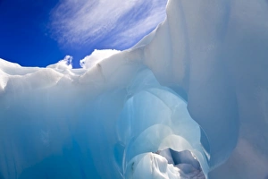 Fox Glacier Prints: Ice Cave, Fox Glacier, South Island, New Zealand, Pacific