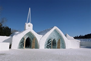 Ice Hotel Prints: Ice chapel, Ice Hotel, Quebec, Quebec, Canada, North America