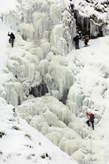 Climbing Prints: Ice climbing on Grey Mares Tail Waterfall