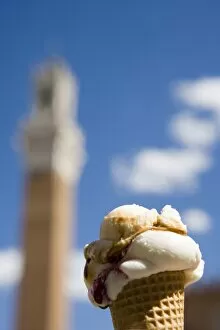 Ice cream in Siena, Tuscany, Italy, Europe