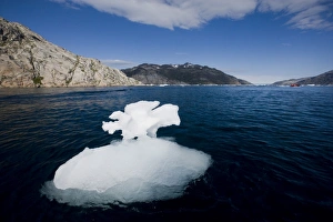Ice Berg Prints: Ice floe, Prince Christian Sund, Greenland, Arctic, Polar Regions