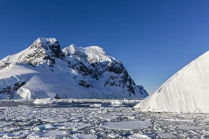 Ice Flow Prints: Ice floes choke the waters of the Lemaire Channel, Antarctica, Polar Regions