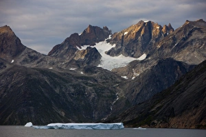 Calm Water Prints: Ice and mountains, Prince Christian Sund, Greenland, Arctic, Polar Regions