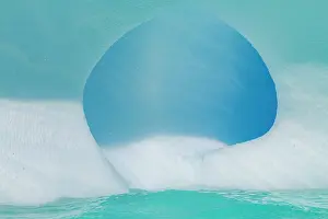 Glacier Prints: Detail of ice structure with blue hues in Antarctica during Austral summer months near Antarctic Peninsula