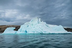 Blue Ice Prints: Iceberg on Belcher island, Devon island, Nunavut, Canadian Arctic, Canada, North America