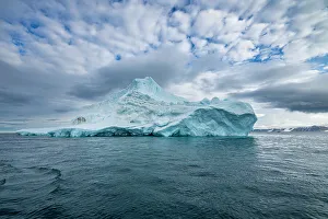 Cloudy Skies Prints: Iceberg on Belcher island, Devon island, Nunavut, Canadian Arctic, Canada, North America