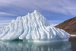 Fjord Prints: Iceberg calved from glacier from the Greenland Icecap in Bowdoin Fjord, Inglefield Gulf