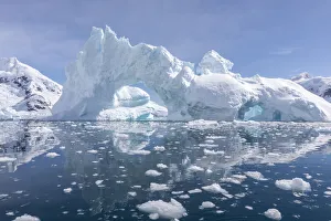 Paradise Bay Prints: Detail of an iceberg in Paradise Bay, Antarctica, Polar Regions