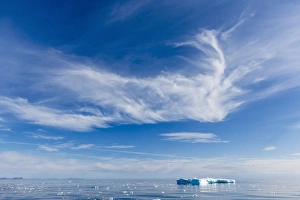Baffin Island Prints: Icebergs and brash ice near the Cumberland Peninsula