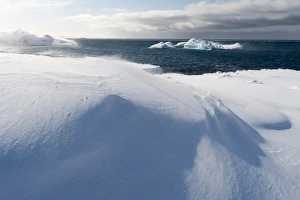 Ilulissat Prints: Icebergs along the coastline of Ilulissat, Greenland, Denmark, Polar Regions