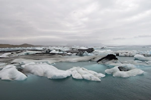Icebergs floating in Jokulsarlon glacial lagoon, South coast, Iceland, Polar Regions Icebergs floating in Jokulsarlon glacial lagoon, South coast, Iceland, Polar Regions