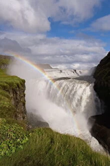 Images Dated 15th September 2006: Icelands most famous waterfall tumbles 32m into a steep sided canyon