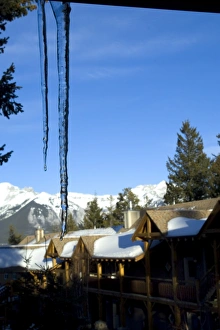 Banff Prints: Icicle at the Buffalo Mountain Lodge, Banff, Alberta, Canada, North America