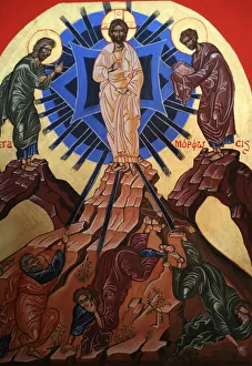 Christ Prints: Icon of Jesuss Transfiguration, Le Bec Hellouin, Eure, Normandy, France, Europe