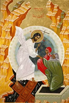 Images Dated 14th August 2007: Icon of the Resurrection, Latroun, Israel, Middle East