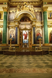 Stereotypically Russian Prints: The Iconostasis, St. Issacs Cathedral, St. Petersburg, Russia, Europe