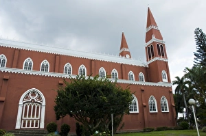 Costa Rican Prints: Iglesa de Grecia church made in Europe of iron, Grecia, Central Highlands