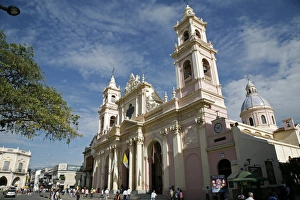 Iglesia Catedral, the main cathedral on 9 Julio Square, Salta City, Argentina, South America