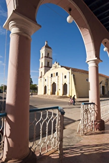 Cuban Prints: Iglesia Mayor of San Juan Bautista church, Remedios, Cuba, West Indies