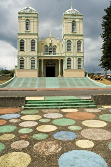 Costa Rican Prints: Iglesia de Sarchi church, Sarchi, Central Highlands, Costa Rica, Central America