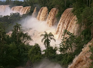Natural Landmarks Prints: Iguassu Falls, UNESCO World Heritage Site, Misiones region, Argentina, South America