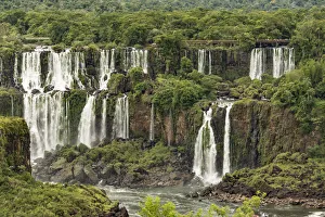 Waterfall Prints: Iguazu Falls, Brazil, looking across to Argentinian falls, UNESCO World Heritage Site