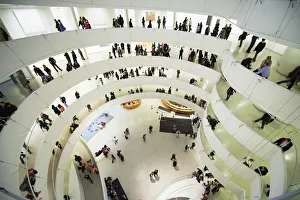 Manhattan Prints: Iinterior of Solomon R Guggenheim Museum, 1959, designed by Frank Lloyd Wright