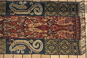 Crafts Prints: Detail of ikat blanket, Sumba Island, Indonesia, Southeast Asia, Asia