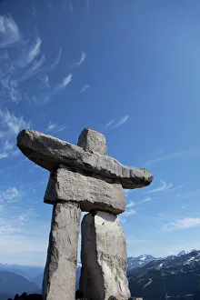 Balance Prints: Ilanaaq, the mascot logo of the 2010 Winter Olympics, located on Whistler Mountain