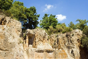 Images Dated 14th August 2008: Ildebranda Tomb, Etruscan Necropolis of Sovana, Sovana, Grosseto, Tuscany, Italy, Europe