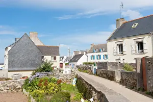 Pedestrians Prints: Ile de Sein, off the coast of Pointe du Raz, Finistere department, Brittany, France