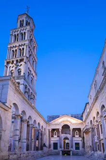 Support Prints: Illuminated Diocletians Palace, UNESCO World Heritage Site, Split, Dalmatian Coast
