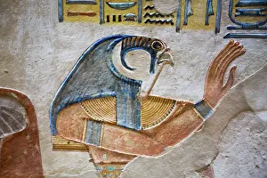 Symbolism Prints: Image of God Horus, Bas Relief