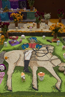 Image of Ignacio Allende, a revolutionary hero, part of decorations for the Day of Image of Ignacio Allende, a revolutionary hero, part of decorations for the Day of
