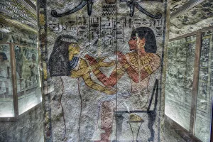 Ancient Thebes Prints: Image of Sennefer on right, Tomb of Sennefer