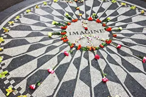 Text Prints: The Imagine Mosaic memorial to John Lennon who lived nearby at the Dakota Building
