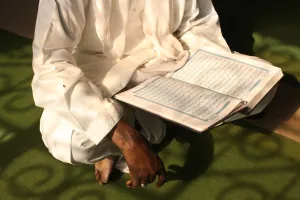 Books Prints: Imam reading the Koran, Brazzaville, Congo, Africa