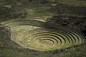 Inca Prints: Inca agricultural research station, Moray, Peru, South America