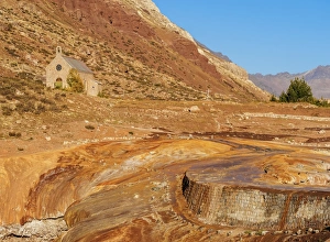 Hot Spring Prints: The Inca Bridge (Puente del Inca), Central Andes, Mendoza Province, Argentina, South