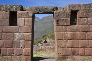 Sacred Valley Prints: Inca ruins in the Sacred Valley, Pissac, Peru, South America