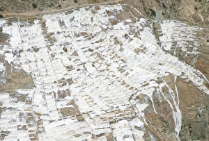 Sacred Valley Prints: Inca salt pans below salt spring