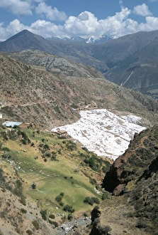 Inca salt pans below salt spring