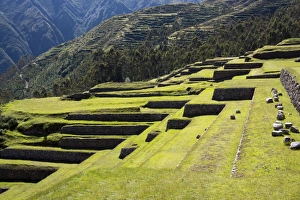 Terraced Field Prints: Inca terracing, Chinchero, Peru, South America