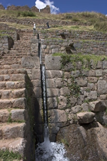 Peruvian South America Prints: Inca waterworks, a masterpiece of engineering, Tipon, Peru, South America