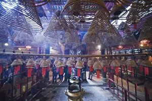 Images Dated 1st March 2009: Incense coils, Man Mo Temple, Hong Kong Island, Hong Kong Special Administrative Region