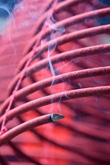 Coils Prints: Incense coils, Tin Hau Temple, Hong Kong, China, Asia
