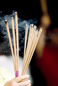 Images Dated 1st October 2006: Incense sticks, Chinese moon festival, Georgetown, Penang, Malaysia, Southeast Asia, Asia